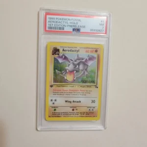Aerodactyl Prerelease - Pokemon Fossil First 1st Edition #1 - Near Mint PSA 7