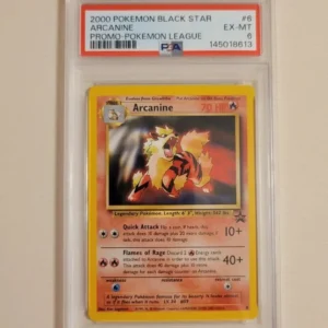 Arcanine - Pokemon League Black Star Promo #6 - Excellend to Near Mint PSA 6
