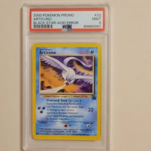 Articuno - Pokemon WOTC Black Star Promo #22 - Aoki Error - Mint PSA 9