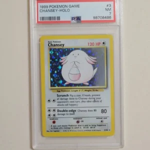 Chansey - Pokemon Base Set #3 - Near Mint PSA 7