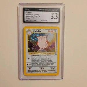 Clefable - Pokemon Base Set 2 #5 - Excellent + CGC 5.5