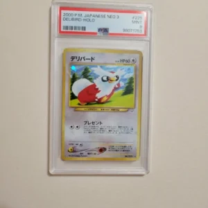 Delibird - Pokemon Japanese Neo Revelation #225 - Mint PSA 9