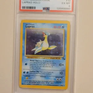 Lapras - Pokemon Fossil #10 - Holo - Excellent to Near Mint PSA 6