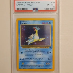 Lapras - Pokemon Fossil #10 - Holo - Excellent to Near Mint PSA 6