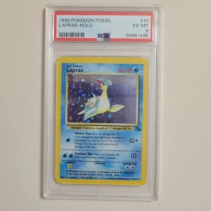 Lapras - Pokemon Fossil #10 - Holo - Excellent to Near Mint PSA 6