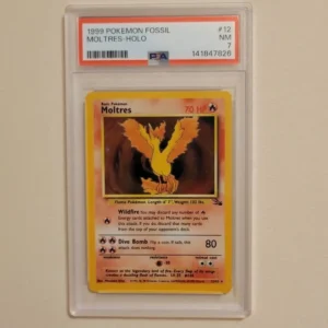 Moltres - Pokemon Fossil #12 - Near Mint PSA 7
