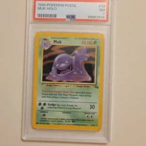 Muk - Pokemon Fossil #13 - Near Mint PSA 7