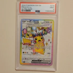Pikachu EX - Pokemon Surging Sparks #219 - Mint PSA 9