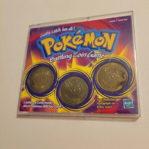 Pokemon Battle Coin Game - 3 Brass Coins with Tarnish - Opened