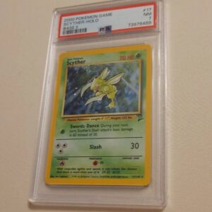 Scyther - Pokemon Base Set 2 #17 - Near Mint PSA 7