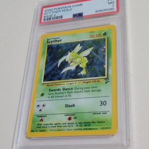 Scyther - Pokemon Base Set 2 #17 - Near Mint PSA 7