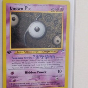 Unown P - Pokemon Neo Destiny First 1st Edition #58 - Near Mint Condition