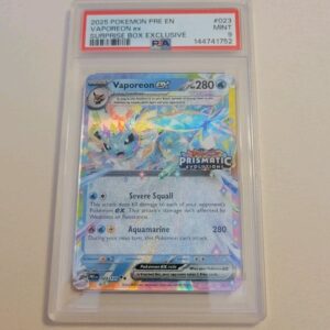 Vaporeon Ex - Pokemon Prismatic Evolutions Promo Stamp #023 - Mint PSA 9