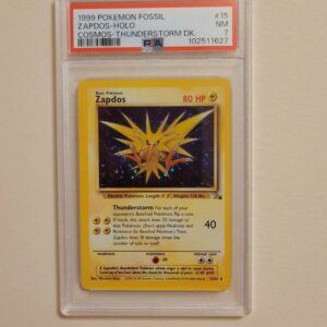 Zapdos - Pokemon Fossil #15 - Cosmos Holo - Near Mint PSA 7