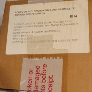Pokemon Center Exclusive Brilliant Stars ETB Re-Taped Case - 4 Sealed ETBs