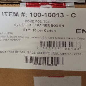 Pokemon Prismatic Evolutions Elite Trainer Box ETB X10 Case - Sealed