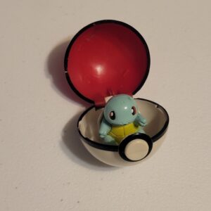 Vintage Pokemon Figurine - Squirtle And Poke Ball - Used