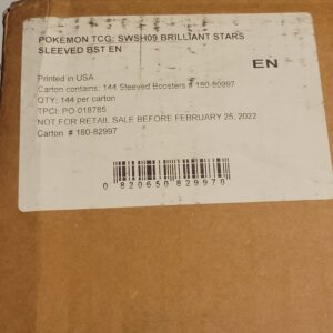 Pokemon Brilliant Stars Sleeved Booster Case - Sealed - 144 Packs