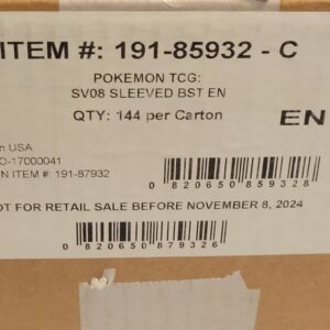 Pokemon Surging Sparks Sleeved Booster Case - Sealed - 144 Packs