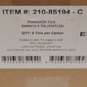 Pokemon Crown Zenith Tin Case - Sealed - Legendary Birds - 30 Packs