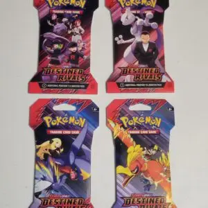 Pokemon Destined Rivals Booster Pack Art Set - Sealed - 4 Packs